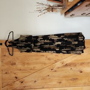 MSK Black and Gold Long Dress
